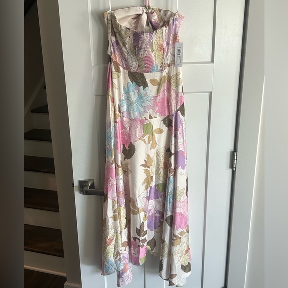 NWT Premier Armour Women’s Size 10 multicolored Ivory Hi-low Dress - Picture 9 of 10